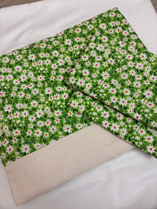 Green Floral Queen bedspread 90x100 inches