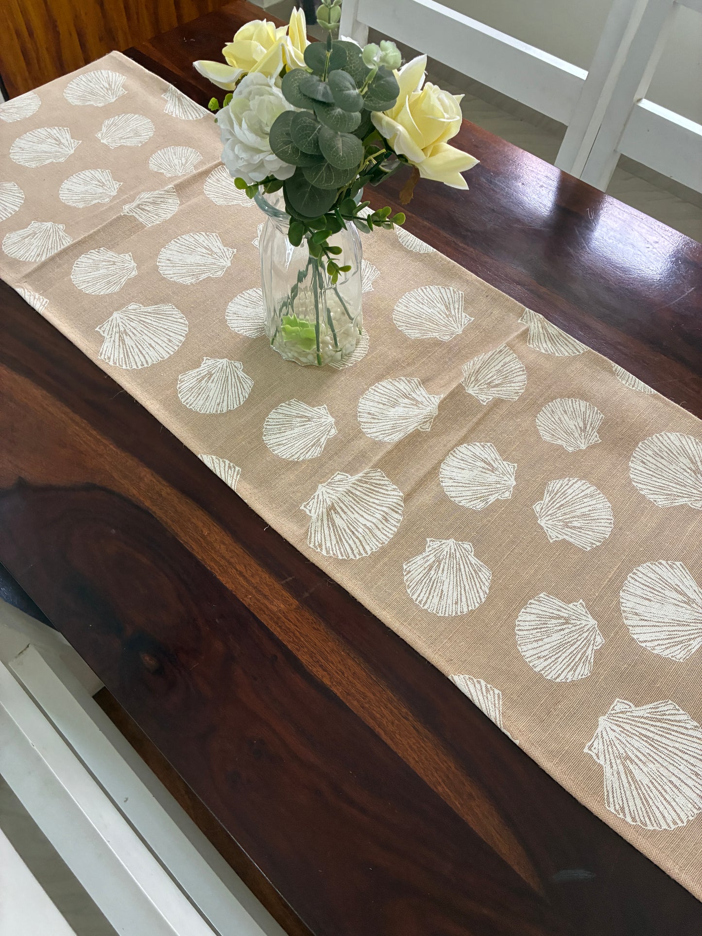 Shell Table Runner 6 ft long