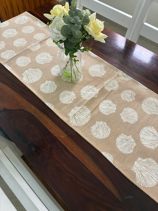 Shell Table Runner 6 ft long