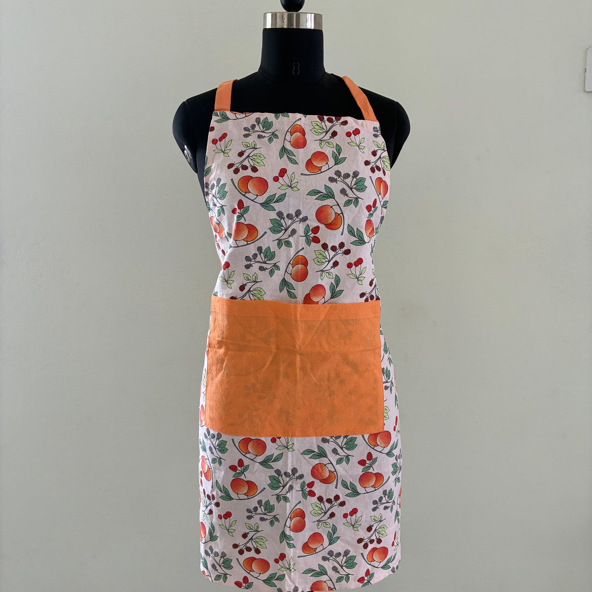 Orange Plums Cotton Apron