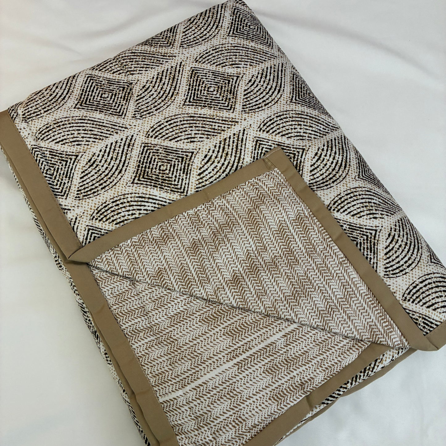 Brown Diamond Single Size Cotton Dohar