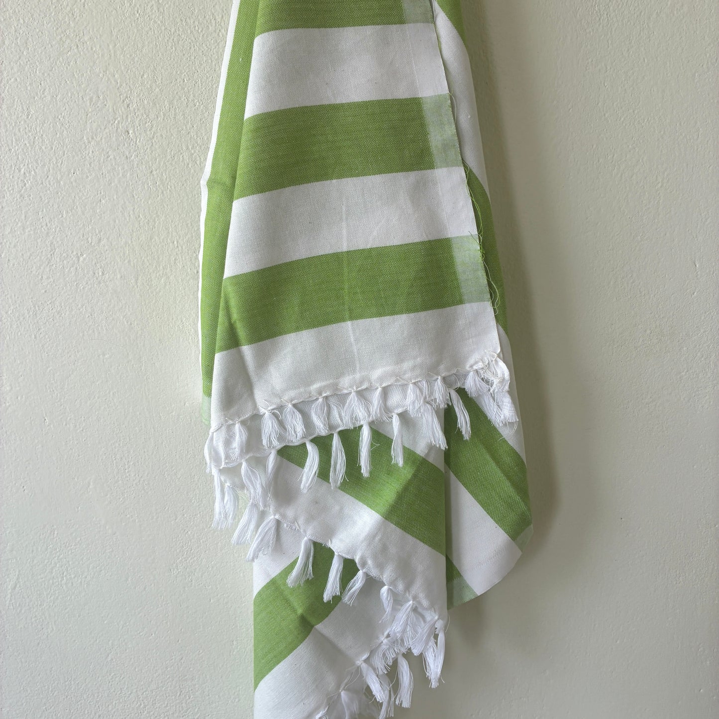 Green Stripes Cotton Bath Towels