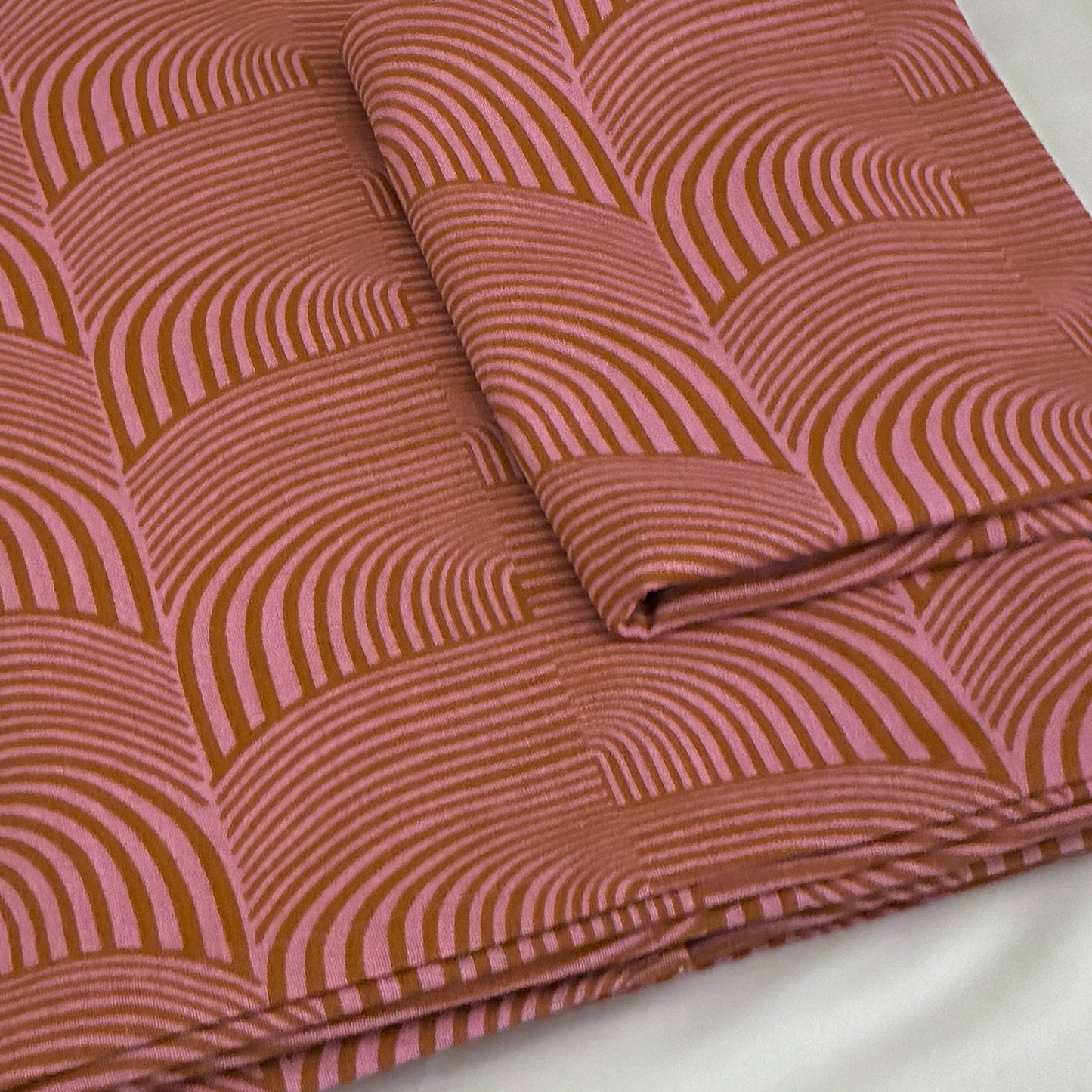 Geometry Print Single Size Cotton Bedspread with 1 Pillow Cover 60 x 90 in