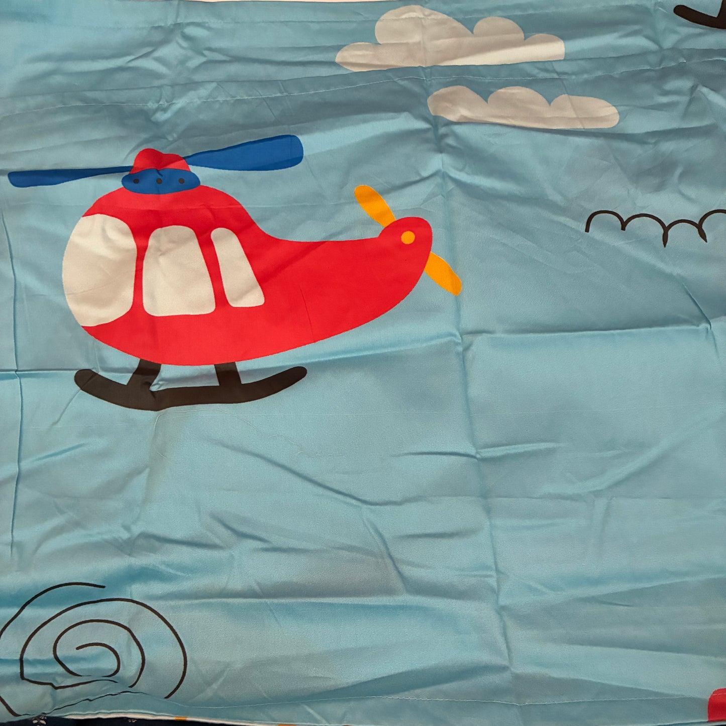 Cute Helicopter 300TC Premium Cotton Pillow Covers