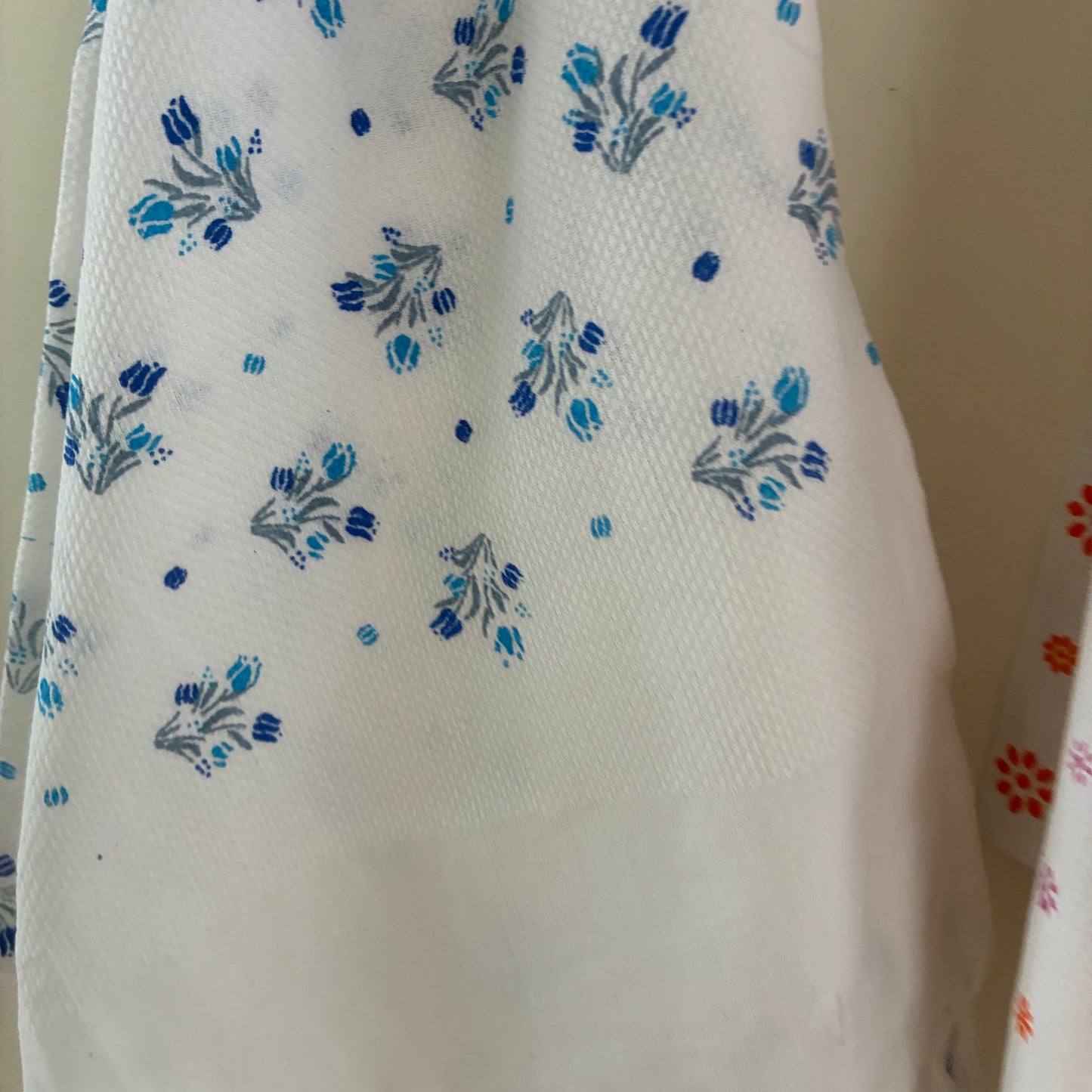 White Floral Cotton Bath Towel (Price for 1 Piece)