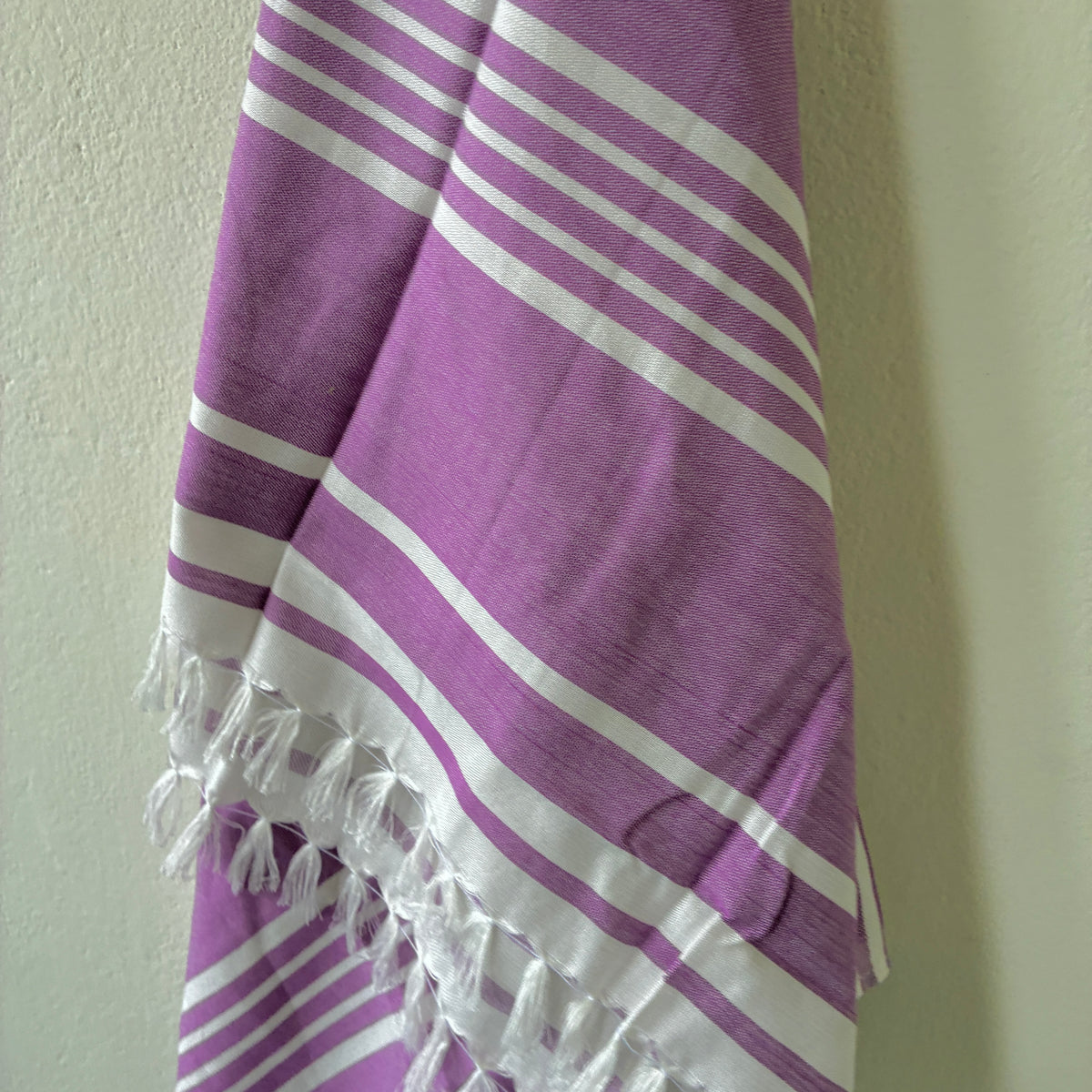 Purple Stripes Bamboo Bath Towels