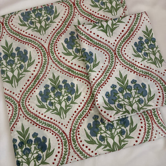 Motif Single Size Cotton Bedspread with 1 Pillow Cover 60 x 90 in