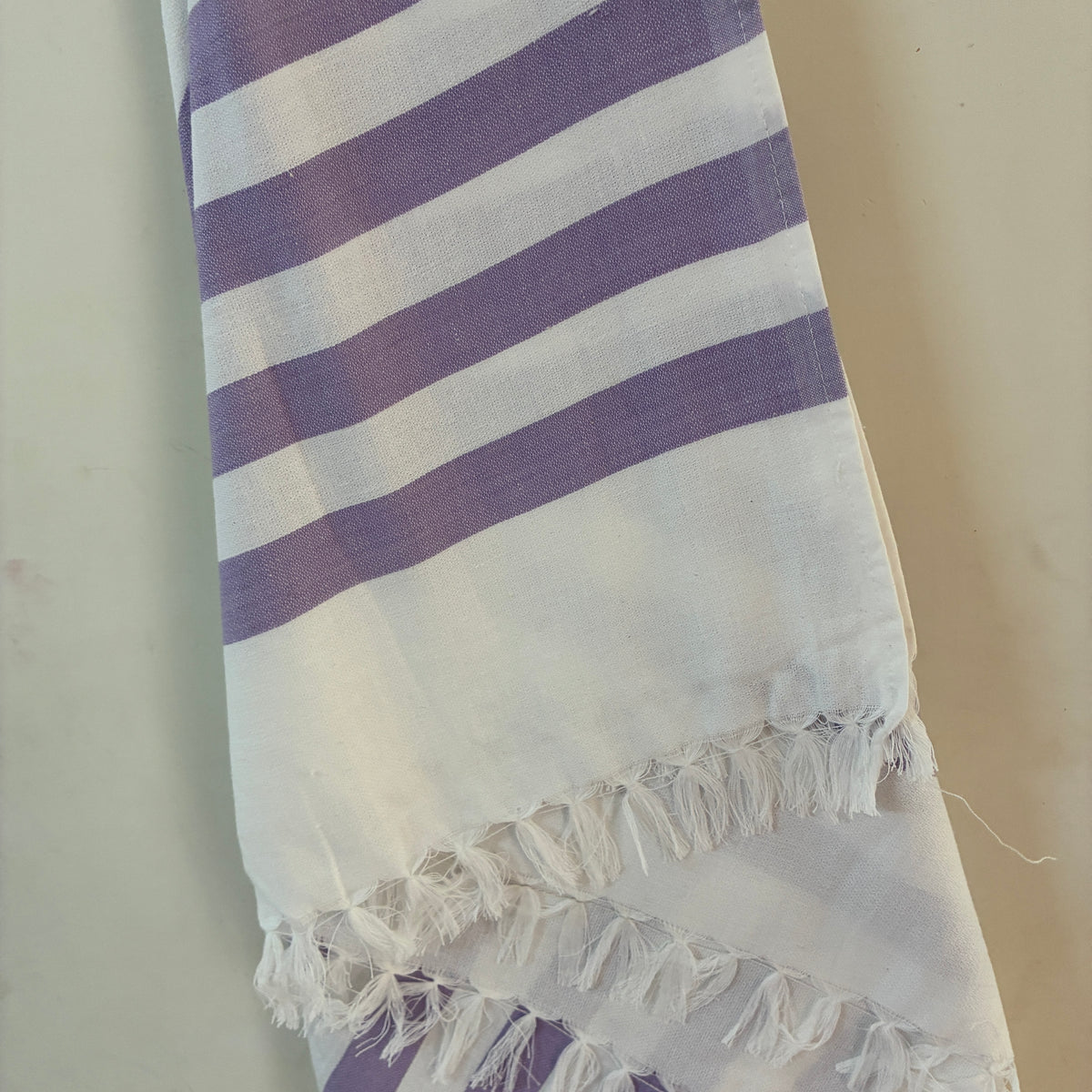 Purple Stripes Cotton Bath Towels