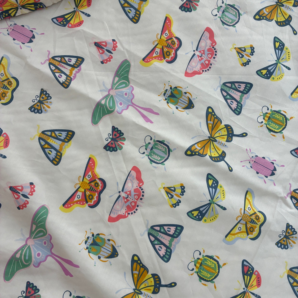 Butterfly Satin Cotton King Size Bedspread 100x110 inches