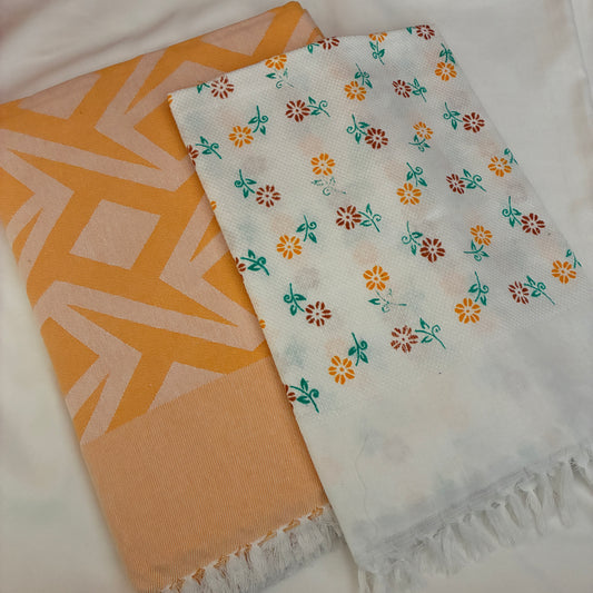Cotton Single Blanket with Free Towel