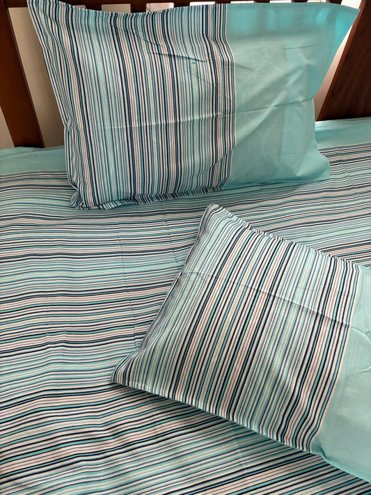 Premium Stripes King Size Bedspread 108 x 108 in