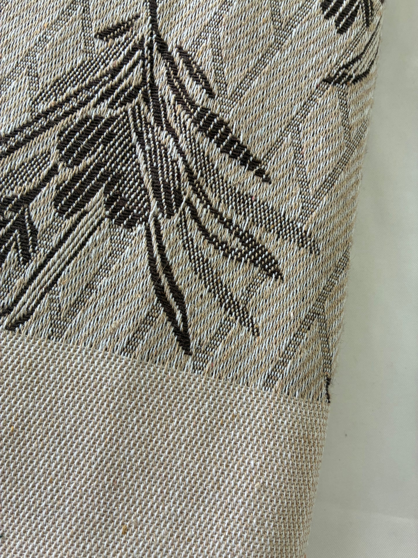 Thick Grey Floral Blanket / Throw