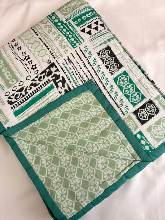 Sage Bloom Reversible Cotton Double Size Dohar