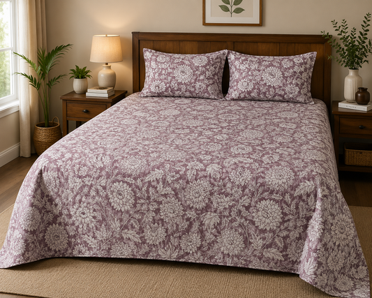 Super King Size Bedspread 120x 120 inches (2 PILLOW COVERS)