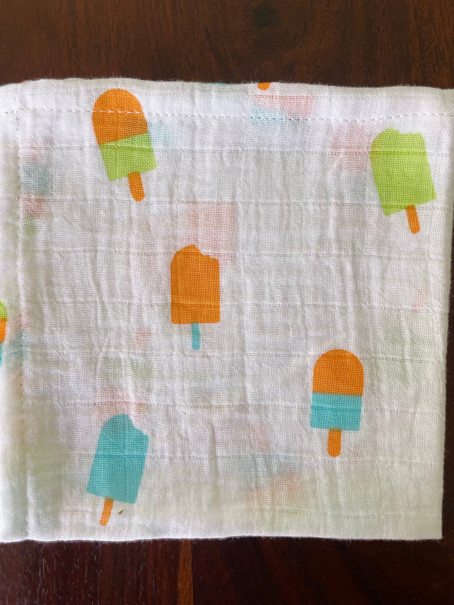 Muslin Baby Napkins/ Kids Handkerchief SET OF 5 , Size 1 ft x 1 ft