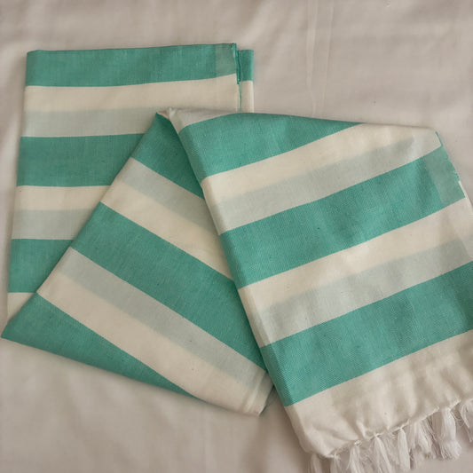 Greenish Blue Extra Long Cotton Bath Towel