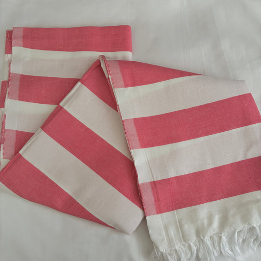 Pink Extra Long Cotton Bath Towel