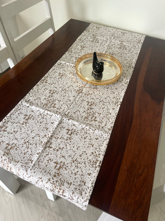 Brown Abstract Table Runner 4.5 ft Long