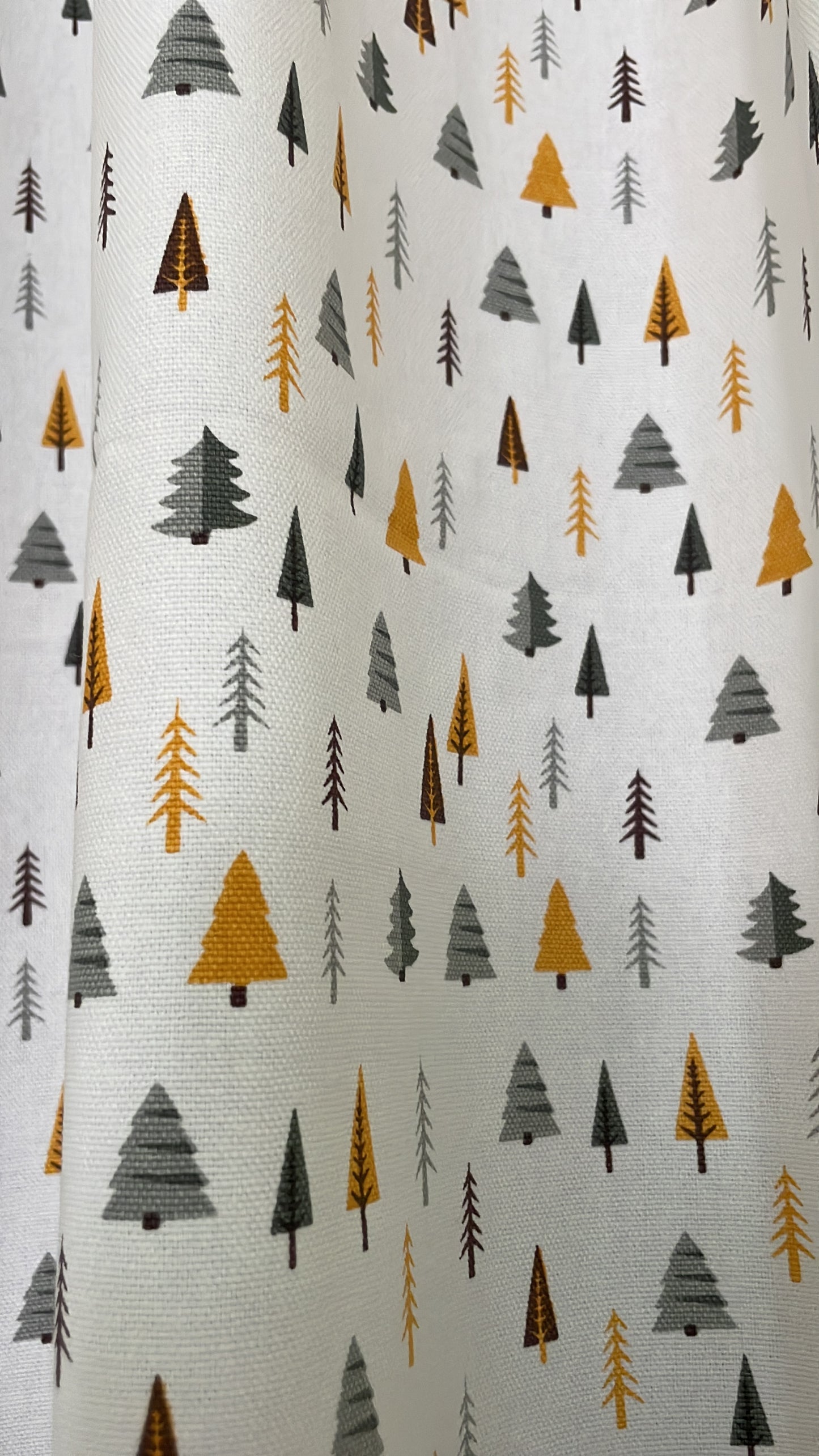 Colourful Christmas Tree Cotton Curtains