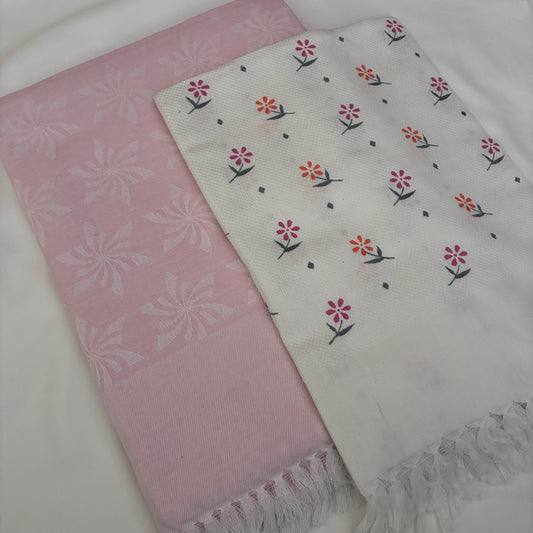 Cotton Single Blanket with Free Towel