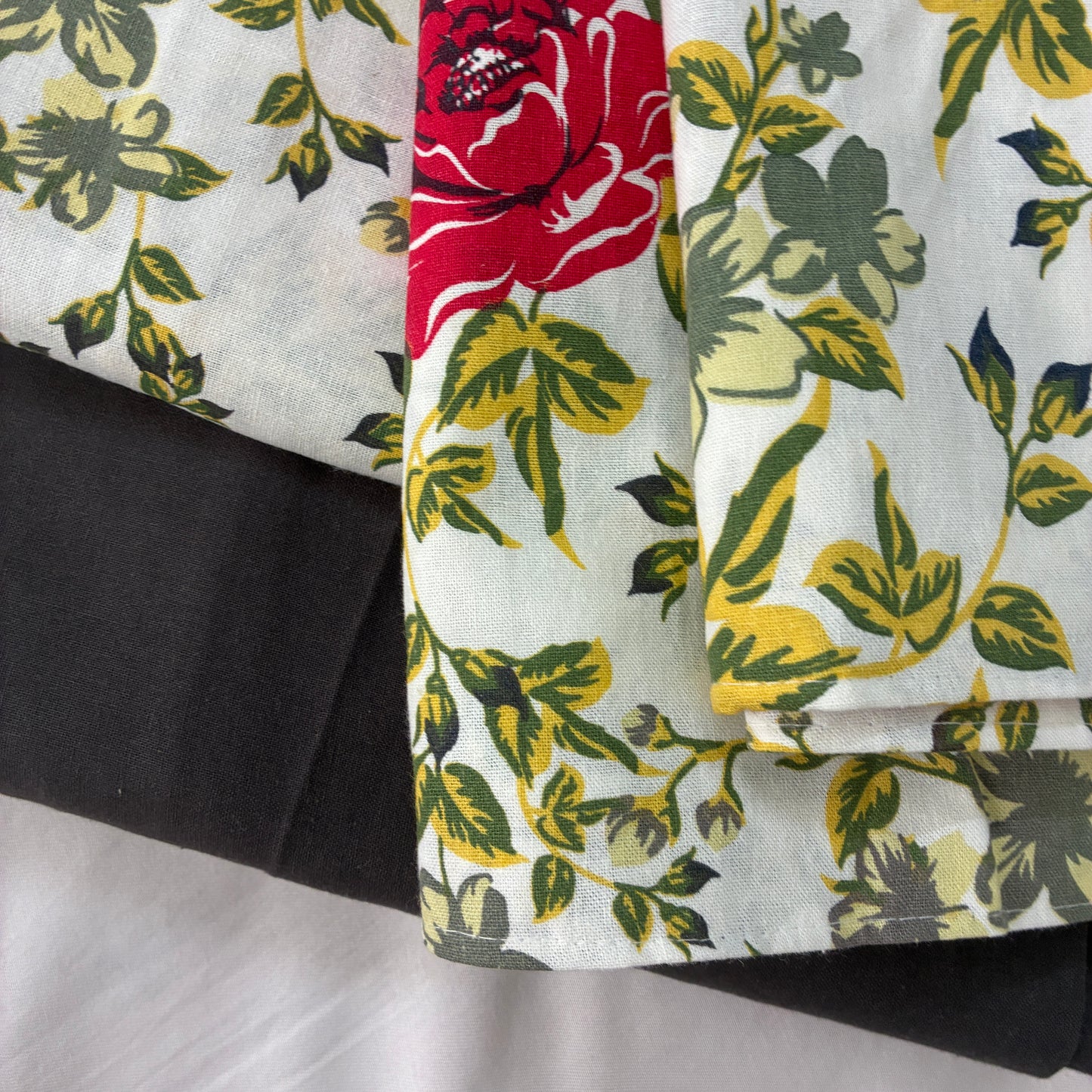 Floral King Size Cotton Bedspread 100x110 in