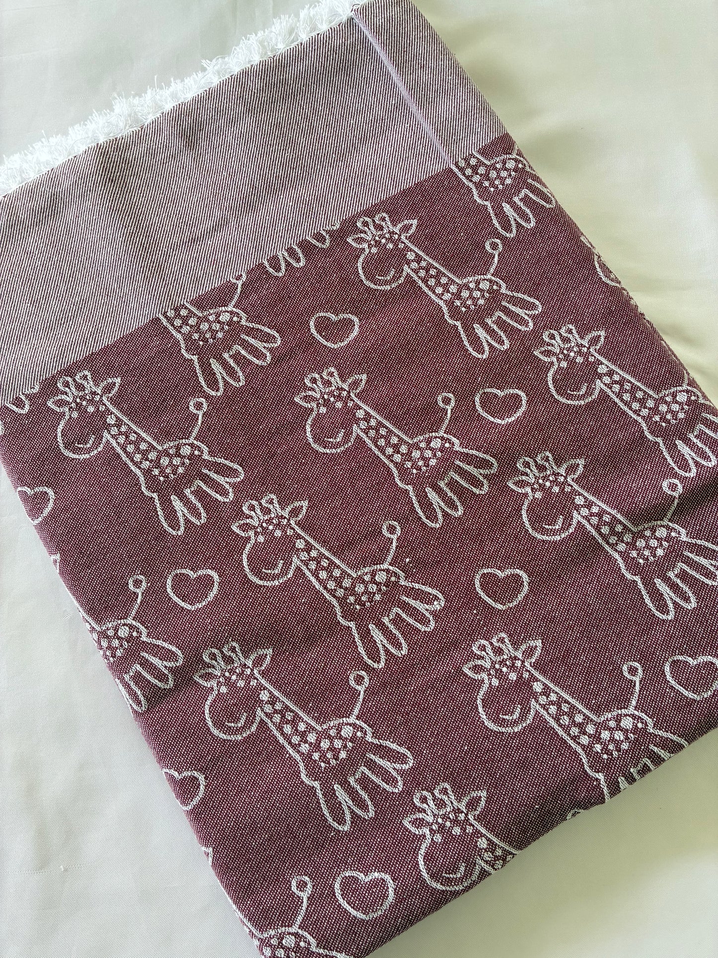 Violet Giraffe Blanket/ Throw