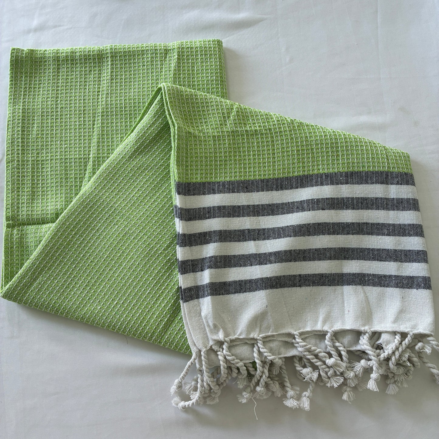 Waffle Long Cotton Bath Towel