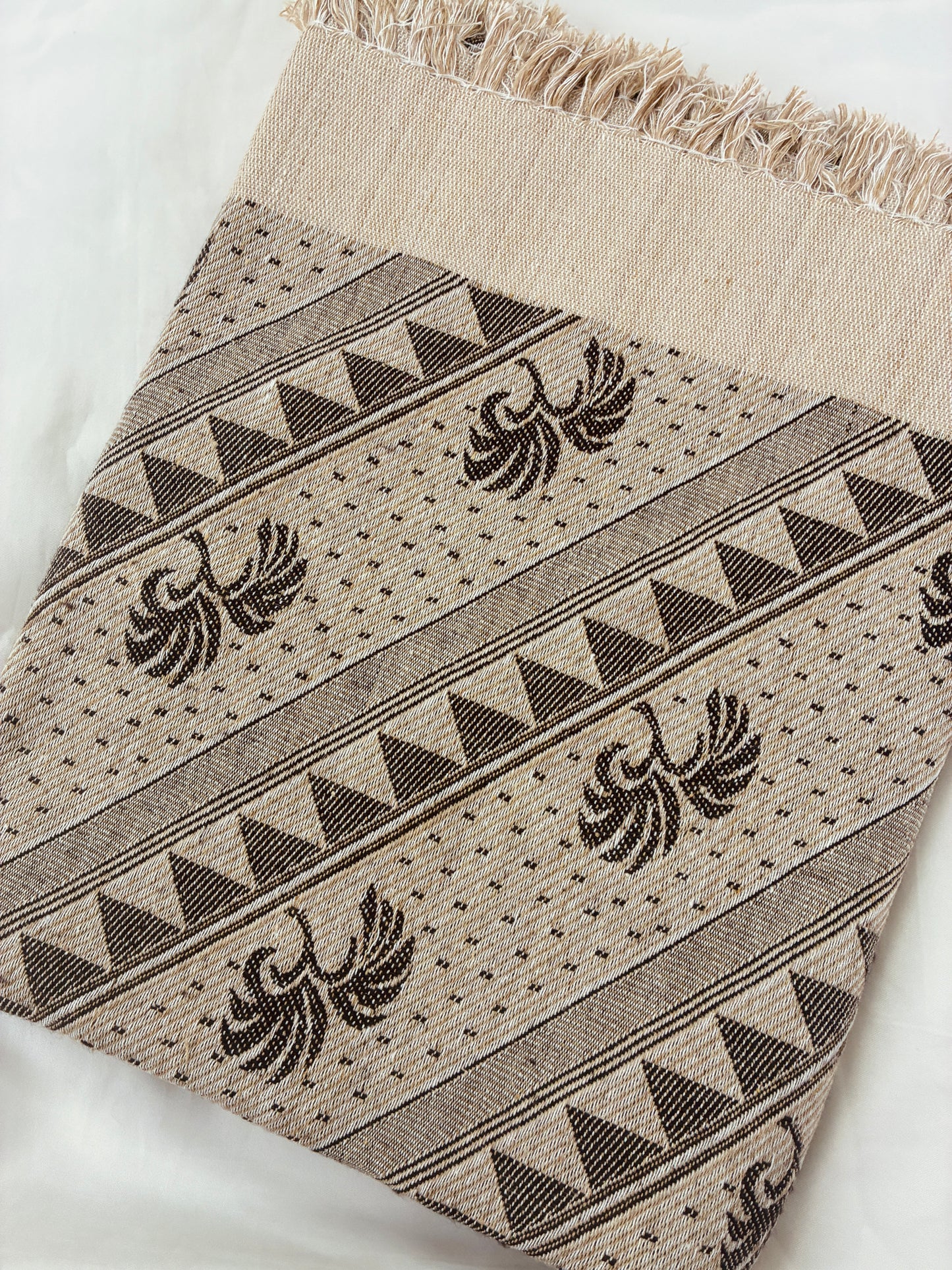 Thick Brown Tree Cotton Blanket / Throw