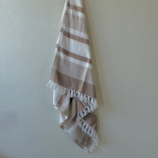 Brown Stripes Bamboo Bath Towels