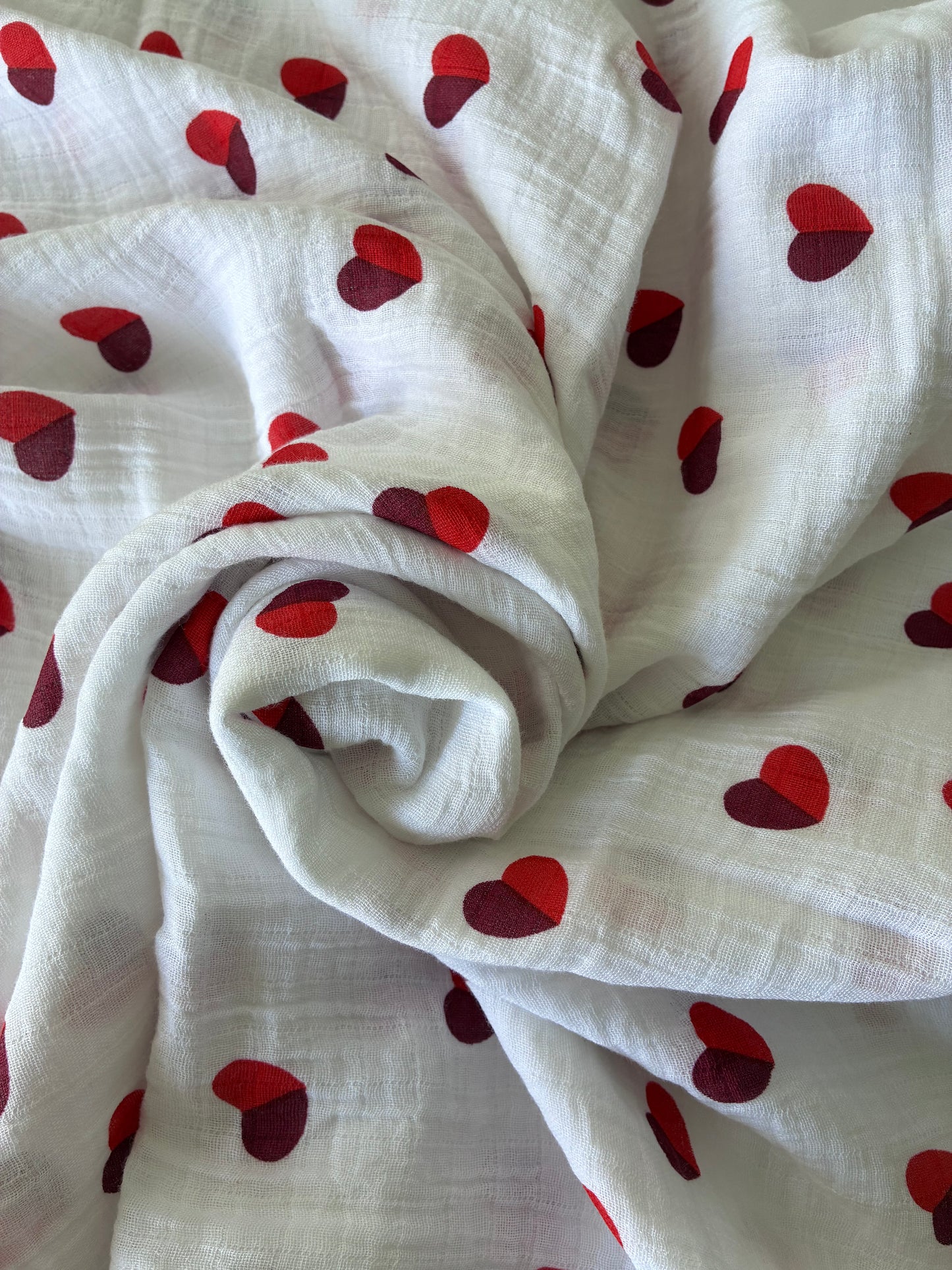 Heart Muslin Bath Towel