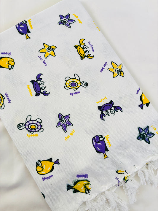 Fish Cotton Bath Towels