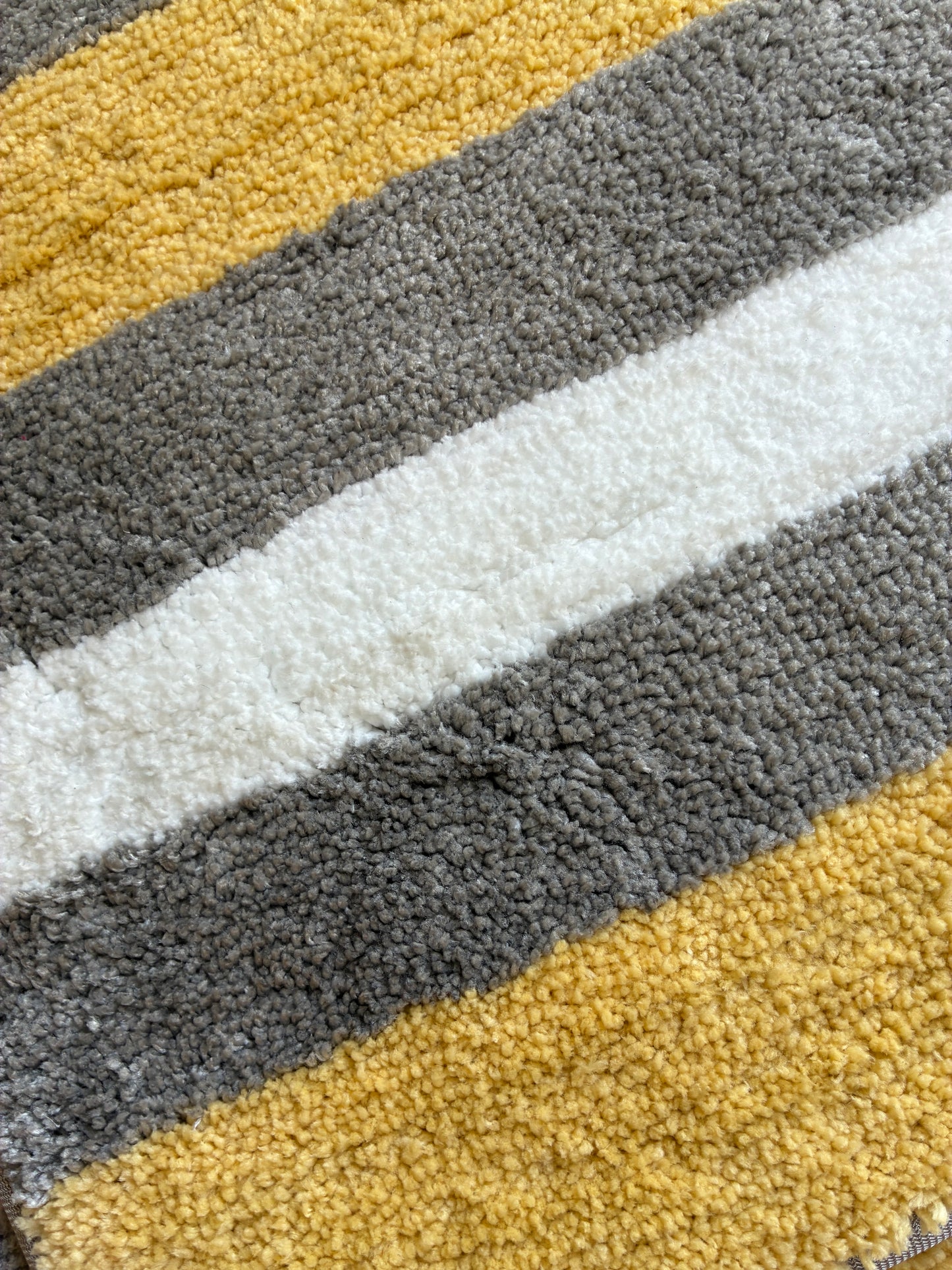 Anti Slip Yellow Stripes Floor mats (set of 2) (40x60cm) (50x82cm)