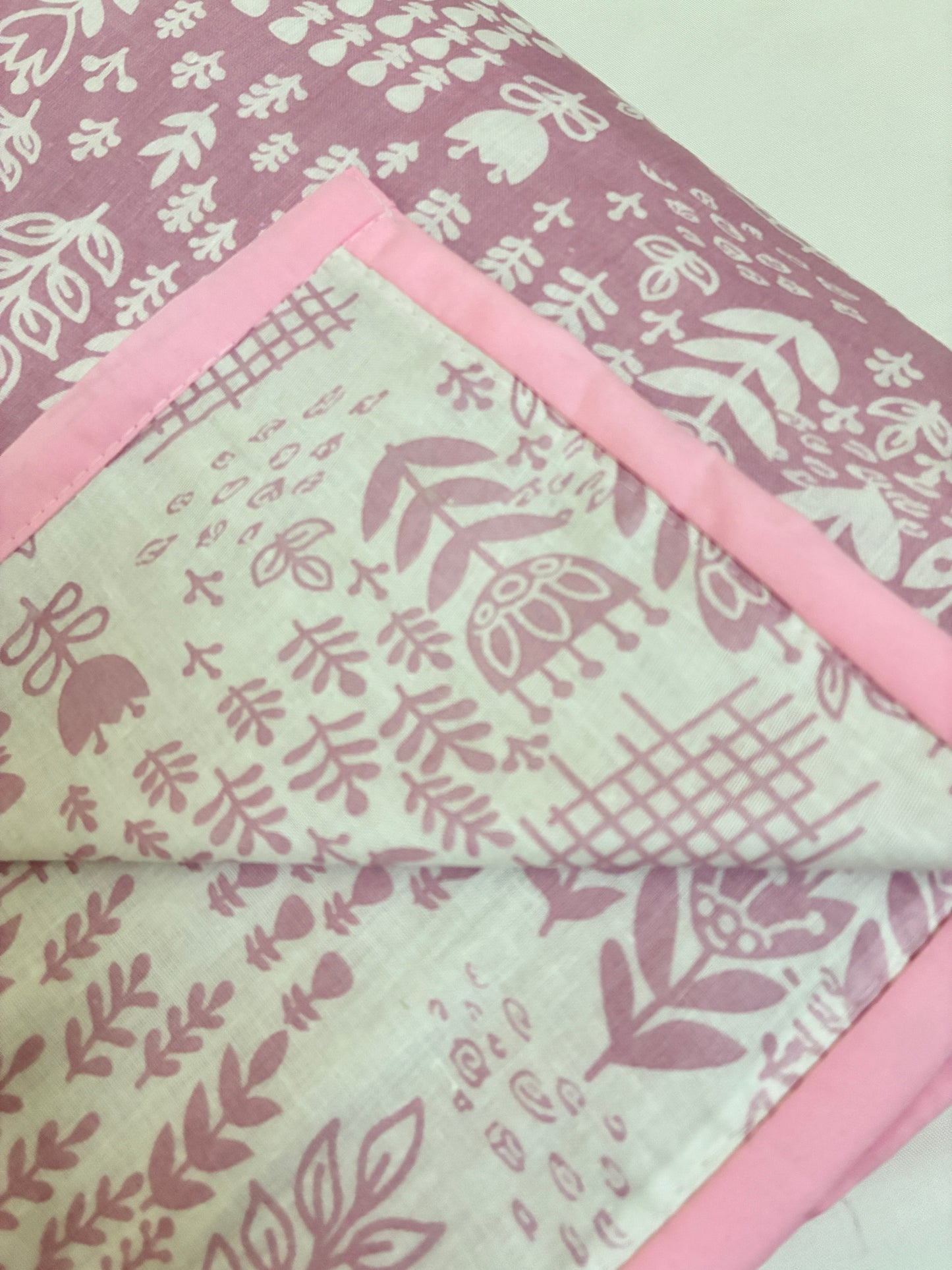 Pink Single Size Cotton Dohar