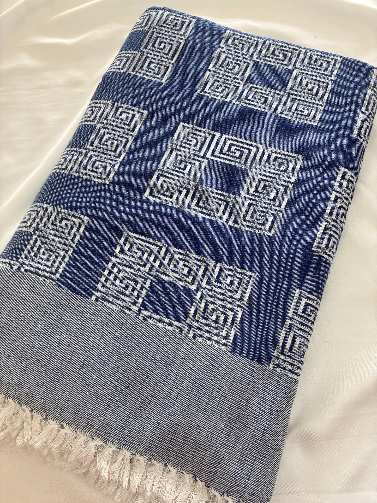 Blue Double Size Cotton Blanket