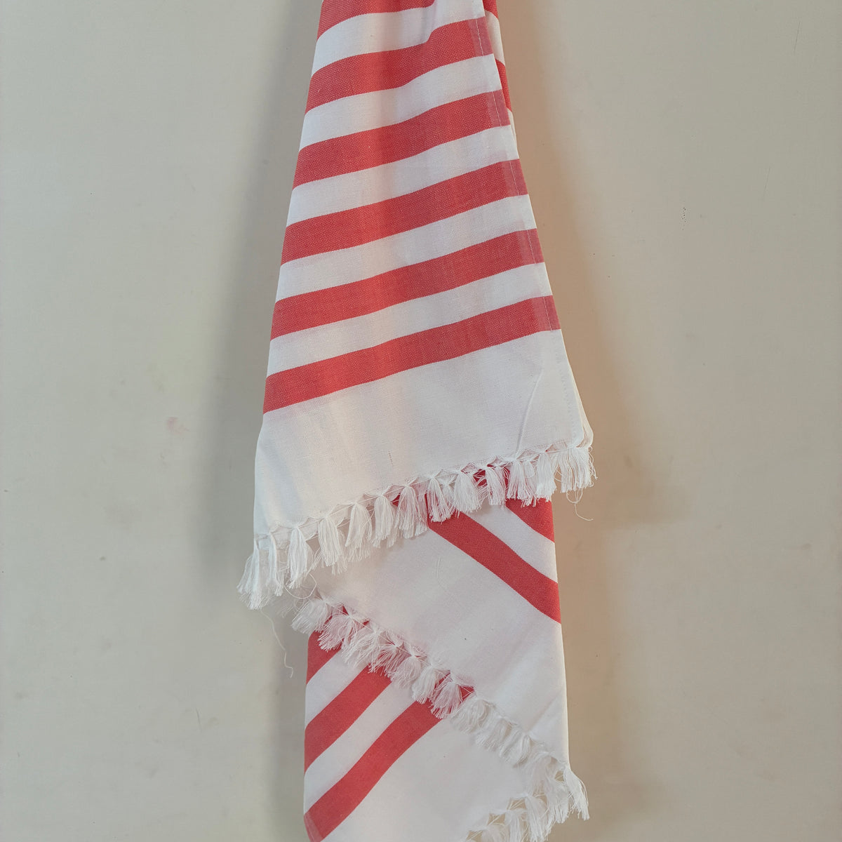 Red Stripes Cotton Bath Towels