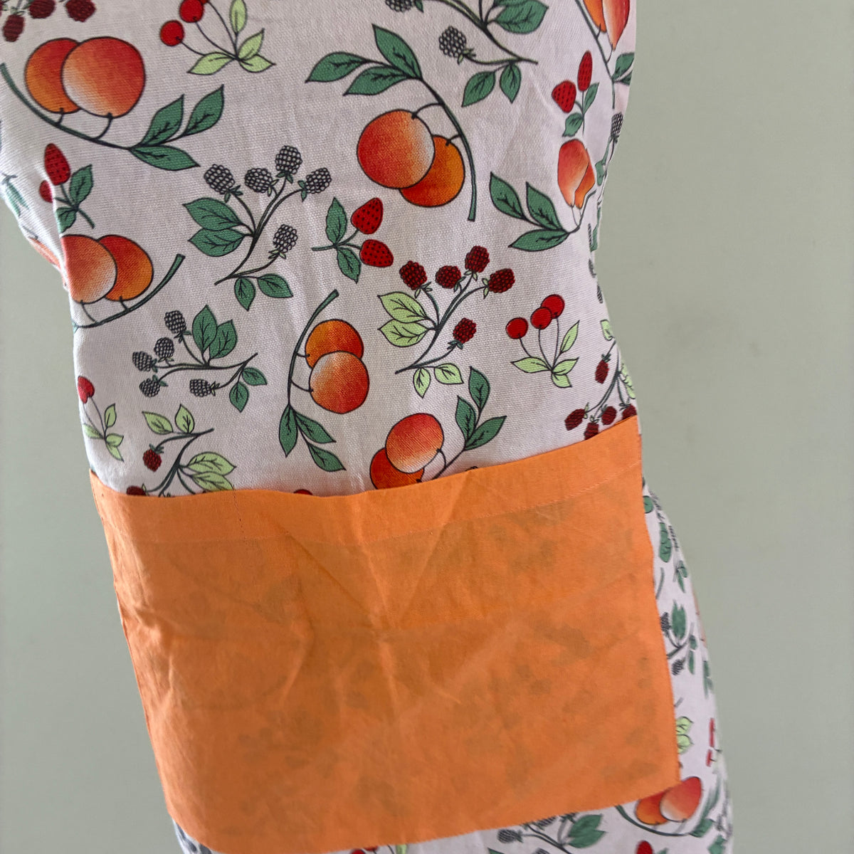 Orange Plums Cotton Apron