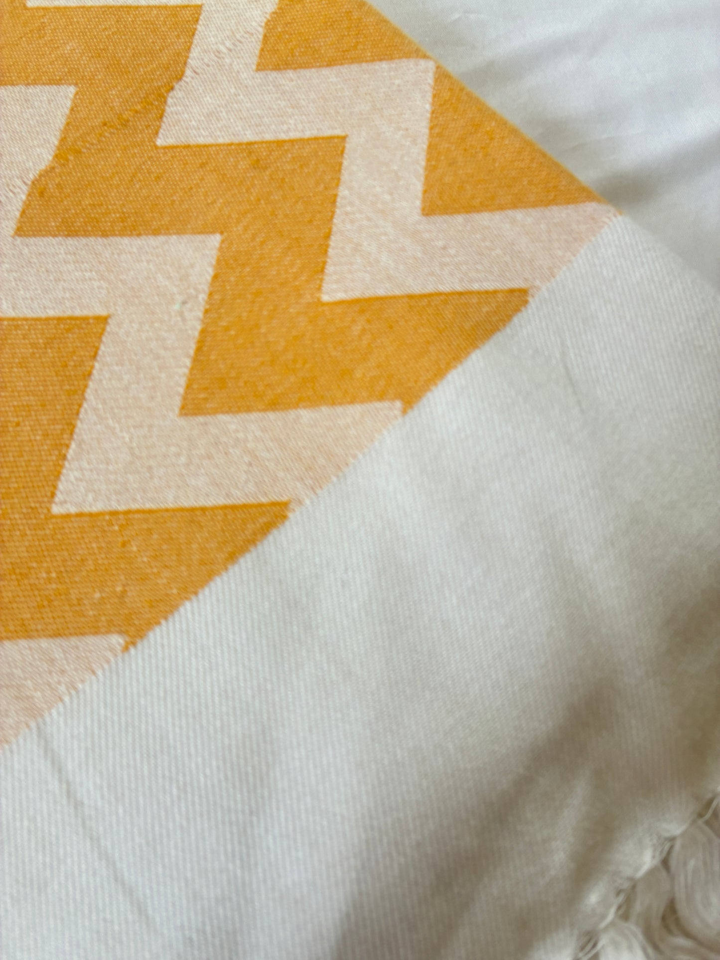 Yellow zigzag Single Size Blanket / Throw