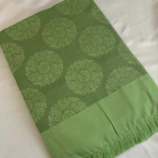 Green Mandala Single Size Blanket / Throw