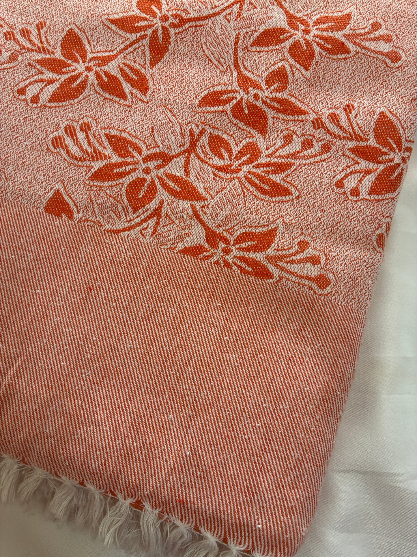 Orange Double Size Cotton Blanket