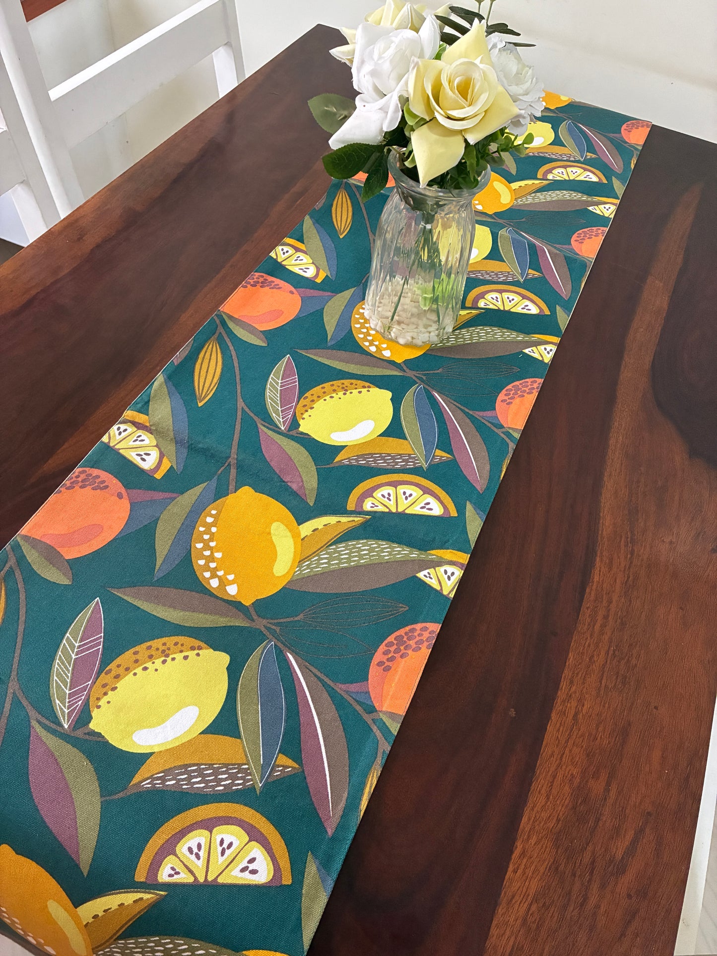 Lemon Table Runner 6 ft long