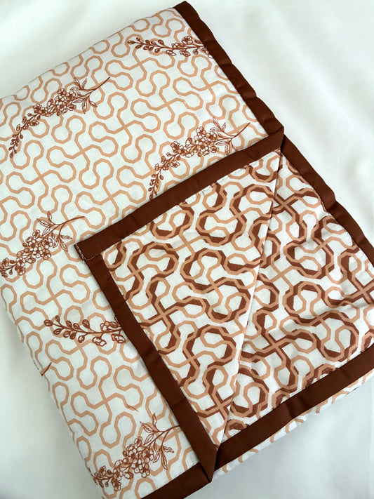Cocoa Lattice Single Size Cotton Dohar