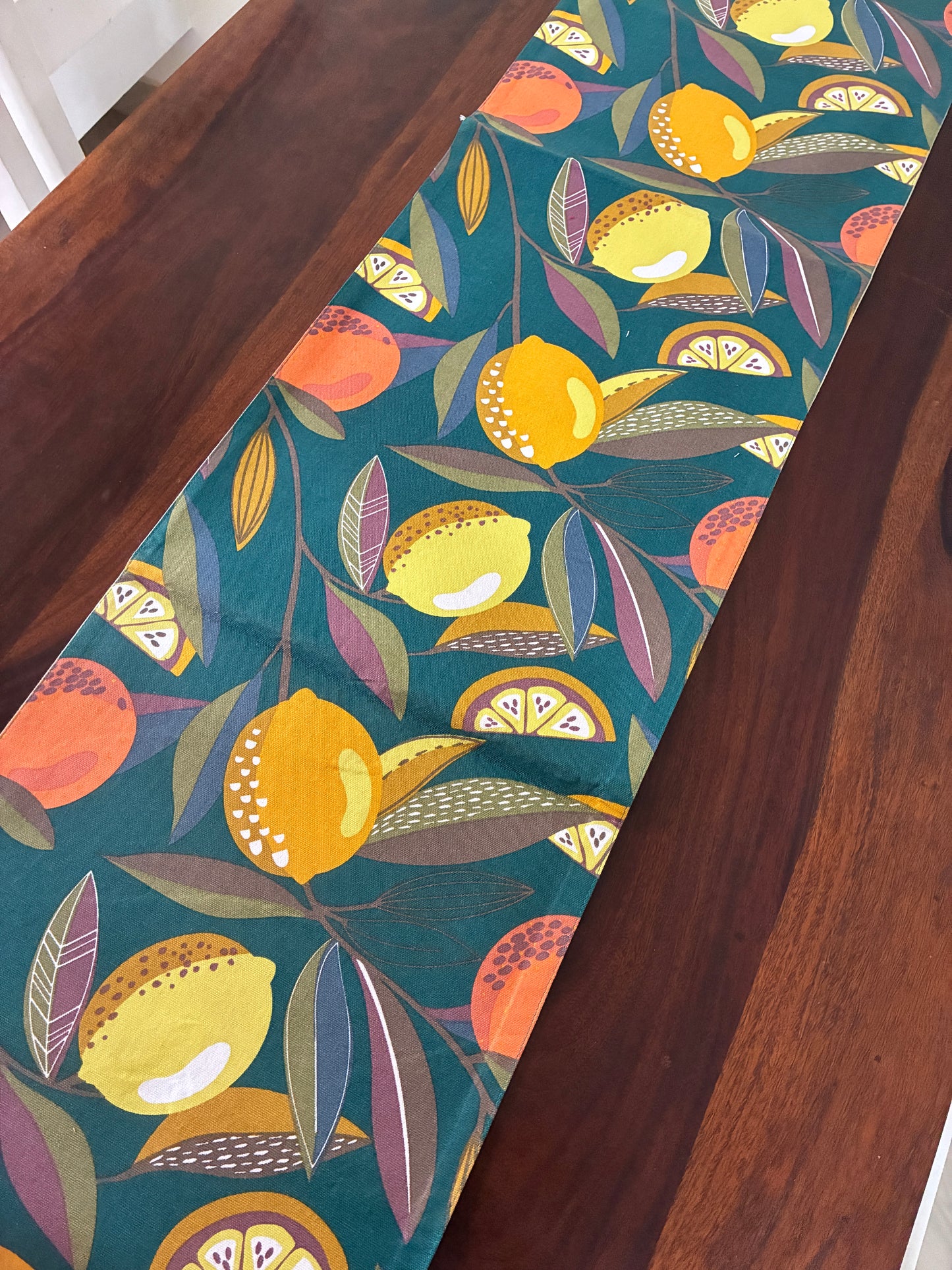 Lemon Table Runner 6 ft long