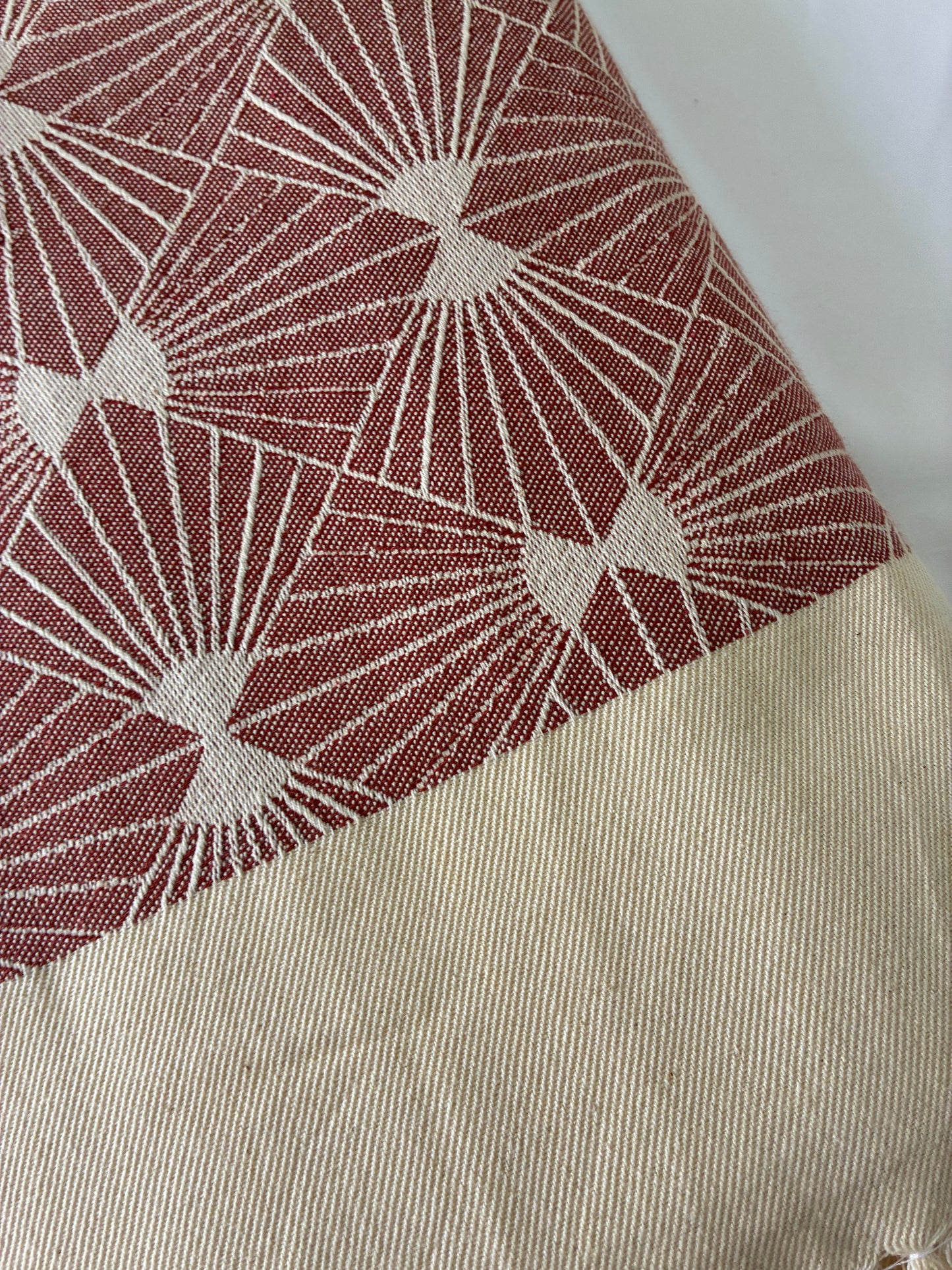 Maroon Lines Double Size Cotton Blanket