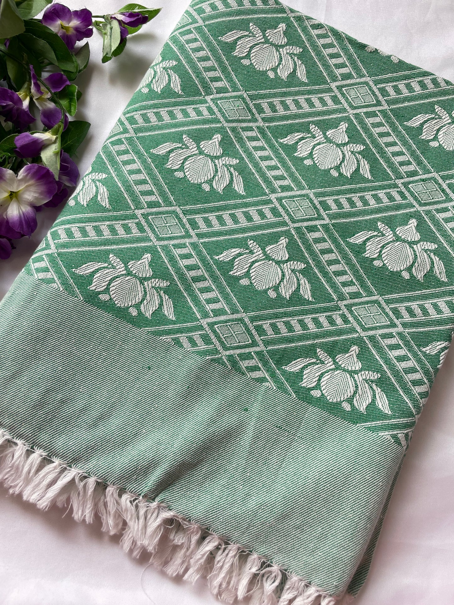 Green Lotus Blanket / Throw