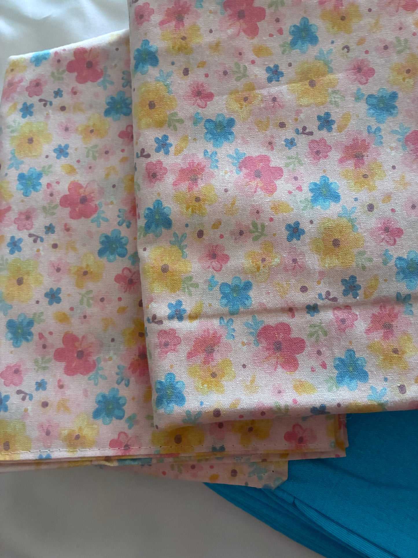 Colourful Floral King Size Cotton Bedspread 100x110 in