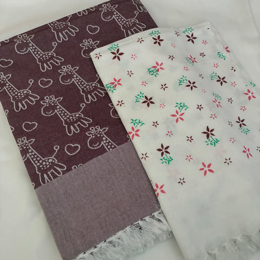 Cotton Single Blanket with Free Towel