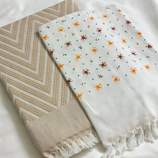 Cotton Single Blanket with Free Towel