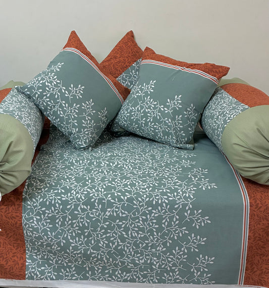 Leaf Print Diwan Set
