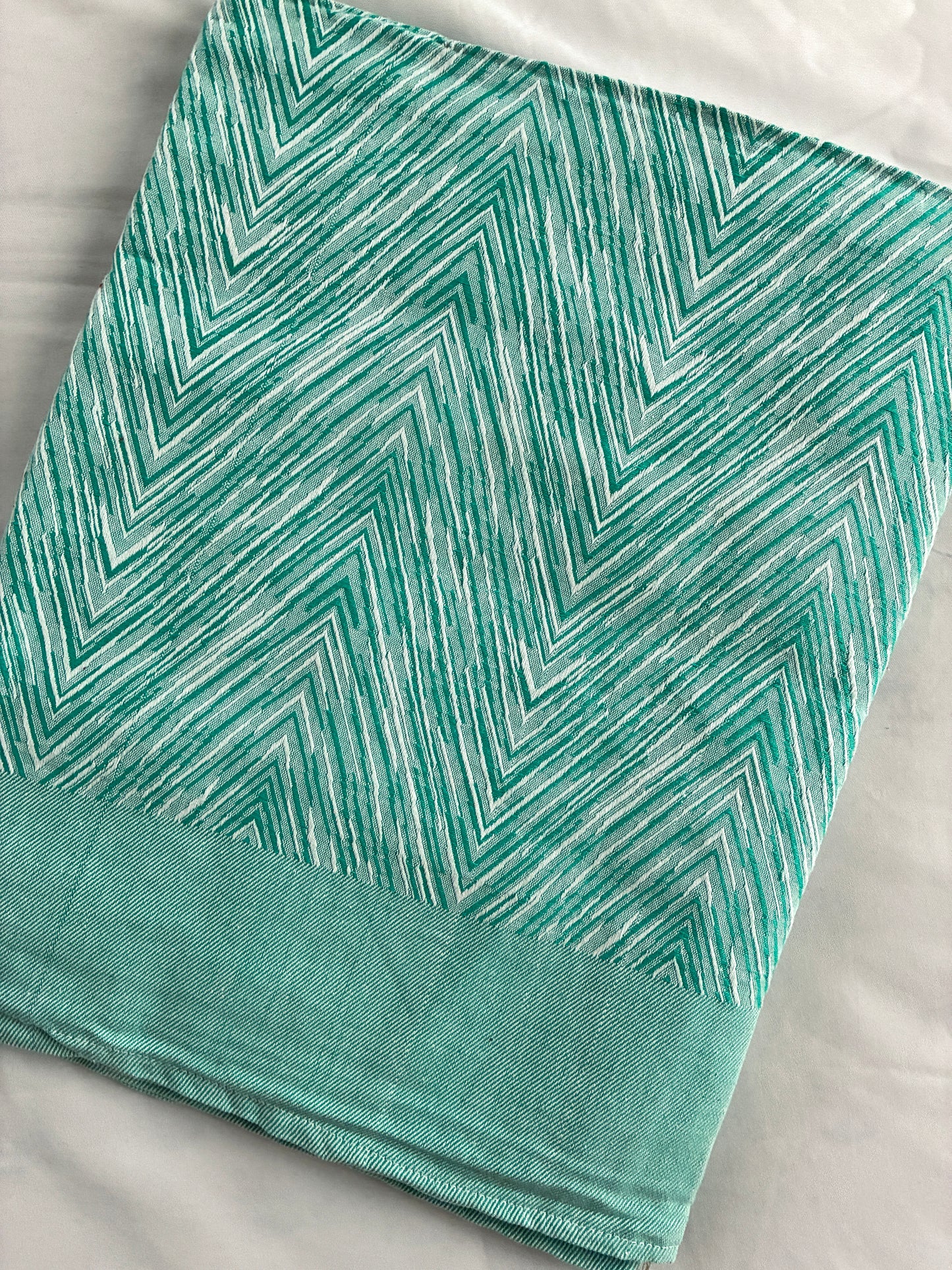 Greenish Blue Dual Tone Cotton  Blanket/ Throw