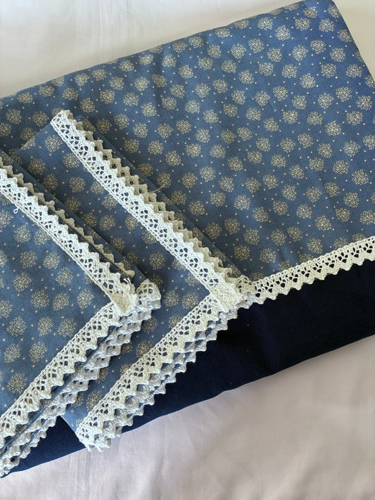 Blue Lace Queen bedspread 90x100 inches